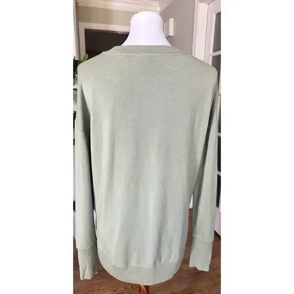 Athleta Coaster Luxe Sweatshirt Sage Green Soft Modal Blend Size Small SP Women - Picture 2 of 6